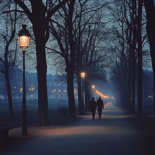 A soft guitar strumming quietly invokes nostalgic memories of romantic twilight walks through the streets of paris. The soothing, enchanting melody creates a beautiful backdrop for moments of love and heartfelt connection, ideal for those serene evening times.
