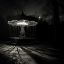 an abandoned fair under the haunting moonlight