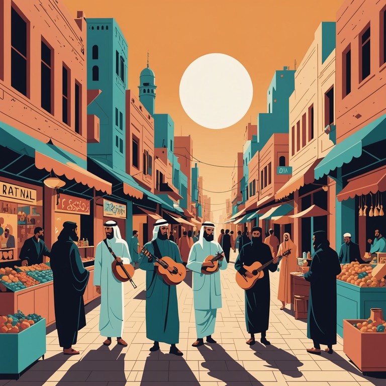 Imagine dancing through the vibrant markets and serene deserts of the middle east while a guitar lays down a funky, irresistible rhythm. This track captures the spirit of both worlds with lively beats and captivating melodies.