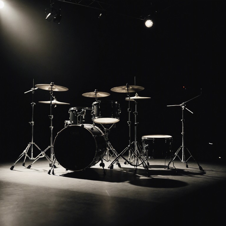 This track embodies the spirit of theatrical rebellion, where dramatic tones and audacious rhythms disrupt the usual serenity of traditional theater, infusing it with raw, revolutionary energy. Powerful drum strikes set against a backdrop of whispers and chants evoke a sense of insurrection and change.