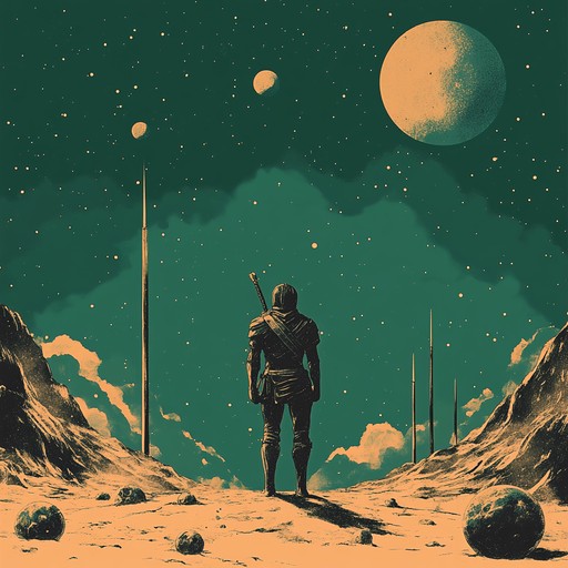 A powerful instrumental combining orchestral strings and deep basslines, evoking cosmic battlefields. Themes of conquest, struggle, and triumph resonate through the dynamic layers of sound.