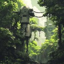 soft industrial tones with serene electronic and rock elements