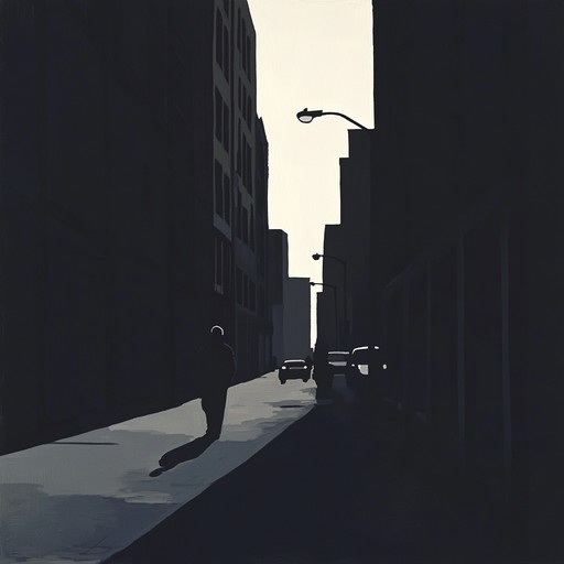 An instrumental track blending dark, menacing tones with the groove of jack swing rhythms, featuring eerie synths, deep basslines, and sharp percussive elements to evoke suspense and tension.