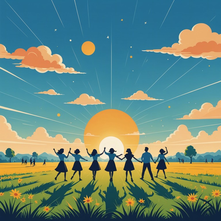 This track showcases an upbeat tempo guided by the resonant tones of a prominently featured banjo, ideal for depicting sunny, lively outdoor scenes in rural settings. The song promotes a light hearted, carefree vibe with a touch of rustic charm, wrapped in the authentic sounds of traditional bluegrass but peppered with a lively modern twist.