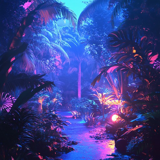 Experience an exhilarating journey through neon lit jungles, with dynamic beats and tropical electronic vibes. The song blends fast paced rhythms, lush synths, and vibrant percussion to create an exhilarating and uplifting atmosphere.