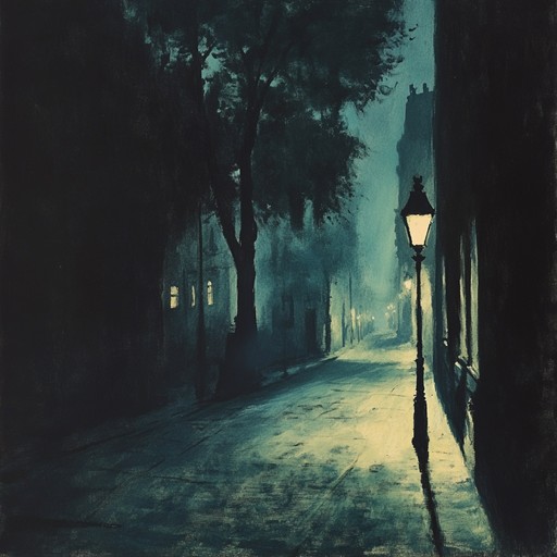 A dramatic instrumental uk garage track that captures the eerie stillness of a city at night, where brooding basslines and syncopated beats echo through empty streets illuminated by the faint glow of streetlights. The track combines haunting melodies with rhythmic percussion to create a sense of suspense and loneliness.