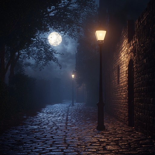 A chilling instrumental jingle that captures the eerie silence of deserted streets at midnight, with haunting melodies that linger in the shadows, evoking a sense of mystery and suspense.