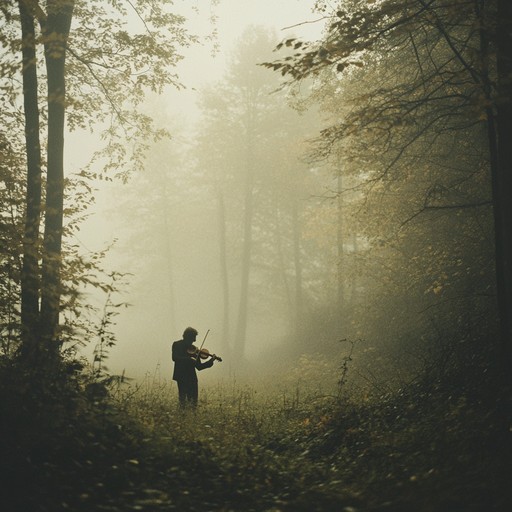 As the violin bows gently on the strings, each note acts as a call to the forest creatures, and in return, the environment whispers back its timeless stories through rustling leaves and distant birdcalls.