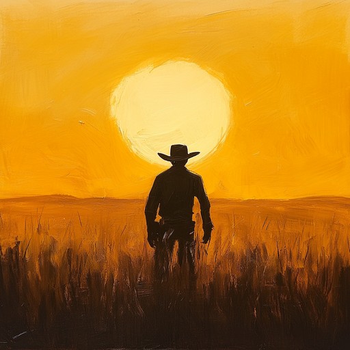 Gentle acoustic guitar strumming captures the serene essence of a prairie sunset, bringing forth memories of simpler times and heartfelt connections. The melody softly echoes through vast landscapes, invoking a sense of peace and longing