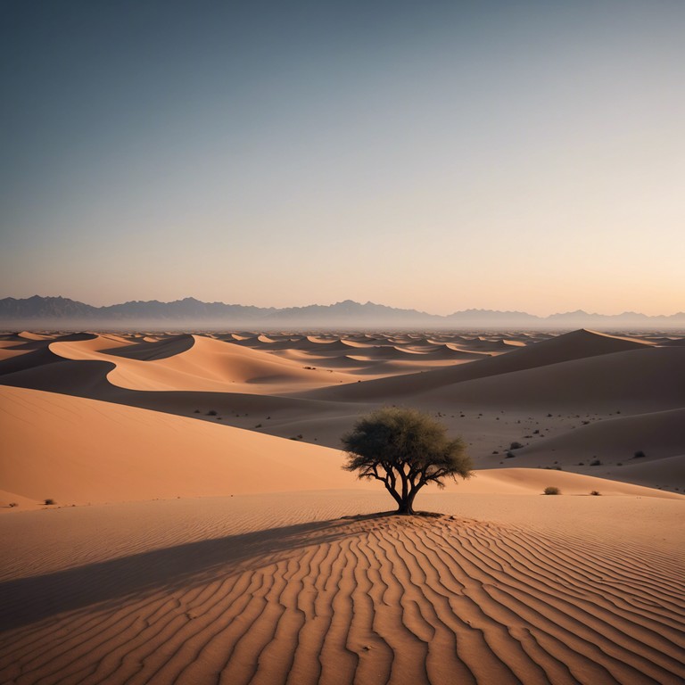 Echoes of ancient sands captures the heart of the desert's timeless spirit, using oud melodies to paint a soundscape that feels both ancient and comforting. As the track unfolds, listeners experience a sense of deep peace and reverence, as if walking through a sacred, sunlit path among the dunes.