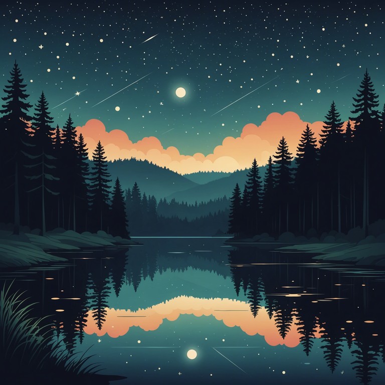 Embrace the relaxing embrace of nightfall as gentle beats and soft synth lines lead you through a landscape bathed in moonlight, inviting reflection and inner peace.