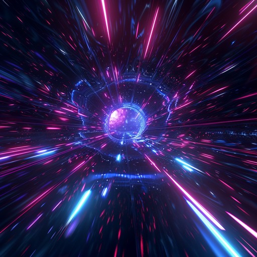 Embark on a high-energy, futuristic journey through hyperspace with this pulsating electronic dance track. Featuring driving beats, soaring synths, and glitchy, robotic sound effects, this song transports listeners to a distant galaxy filled with neon lights and advanced technology. The dynamic arrangement builds tension and anticipation, leading to explosive drops and euphoric breakdowns that will keep the dance floor moving all night long.