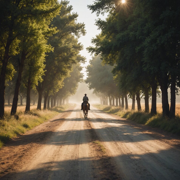 This track presents an audacious mix of high energy country music, with rapid banjo strumming that races like a runaway horse through a stormy desert. The composition mirrors the unpredictability and roughness of a wild western adventure.