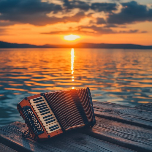 A gentle instrumental cumbia that blends soothing accordion melodies with delicate percussion and guitar, creating an atmosphere of tranquility reminiscent of quiet walks along the shoreline at sunset.