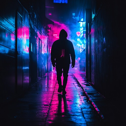 A captivating instrumental electropop track that combines edgy synth melodies with pulsating beats, creating an atmosphere of nocturnal energy and urban mystery. The track builds layers of distorted electronic sounds over a driving bassline, evoking the feeling of wandering through neon lit city streets after dark.