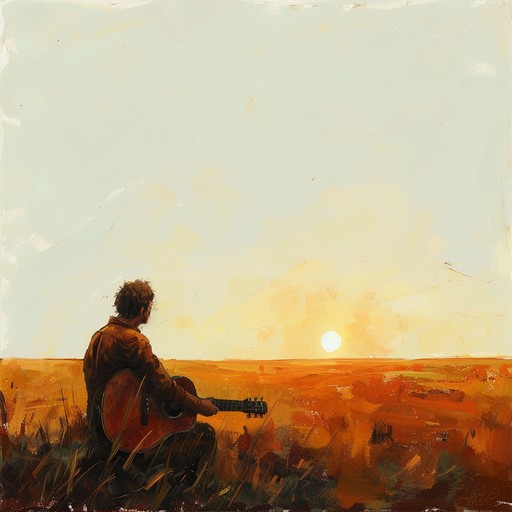 **capturing the essence of americana, this melody entwines acoustic guitar with emotional fiddle, portraying the limitless horizons and tranquil beauty of rural life. The warm composition invites listeners to reflect on journeys and dreams, reminiscent of expansive fields under a setting sun.**