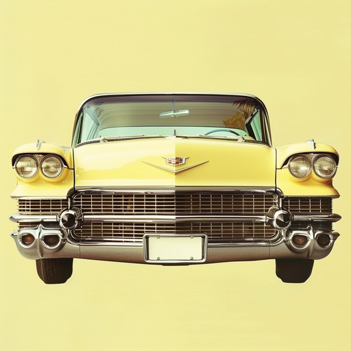 Lively and energetic instrumental track reminiscent of the classic 1950s rock and roll sound, featuring a prominent electric guitar melody backed by a driving rhythm section and lively piano accompaniment, perfect for cruising down the highway in a classic cadillac convertible on a sunny summer day