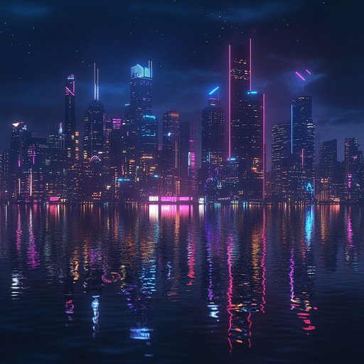 An instrumental cyberpunk piece that combines soothing synth pads with gentle electronic beats, creating a relaxing and immersive atmosphere reminiscent of neon lit futuristic cityscapes.