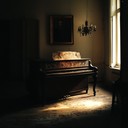 piano melodies echo through a dark, nostalgic soundscape.