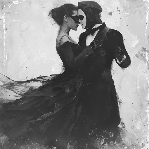 The sound of an old music box fills the air, as ghostly figures swirl and dance in the moonlight. The melody is both enchanting and eerie, with a touch of melancholy. It invokes the feeling of a once grand masquerade ball, now lost to time.