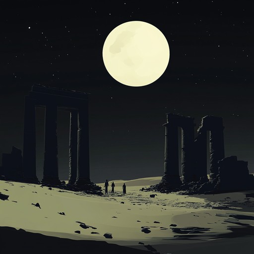 A haunting blend of ancient middle eastern melodies with ethereal, atmospheric soundscapes capturing the otherworldly essence of a moonlit desert ritual. The music evokes a spectral presence wandering through age old sands, blending the mystique of tradition with an enigmatic, haunting atmosphere.