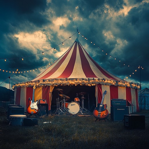 Imagine a circus performance intertwined with the intensity of heavy metal. This track delivers energetic guitar riffs and thundering drums, combined with playful, whimsical melodies reminiscent of a carnival. The result is a dynamic and upbeat tune that feels both powerful and mischievous.