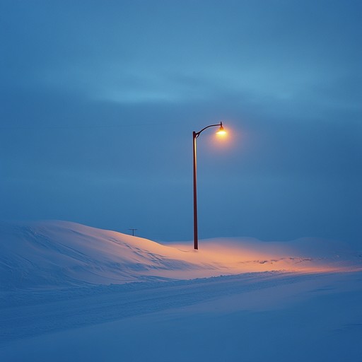 As snow blankets the evening landscape, soft piano melodies gently fill the air, each note reflecting the quiet and serene atmosphere of a winter's night. The composition mimics the slow, graceful descent of snowflakes, creating a calming and reflective experience.