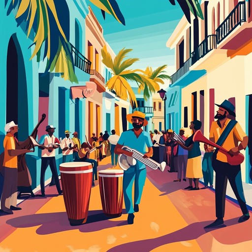 An instrumental piece that combines traditional afro cuban percussion with vibrant horns and piano melodies, creating an energetic and danceable rhythm that captures the spirit of cuban music.