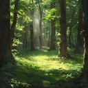 gentle indie instrumental reflecting serene forest atmospheres