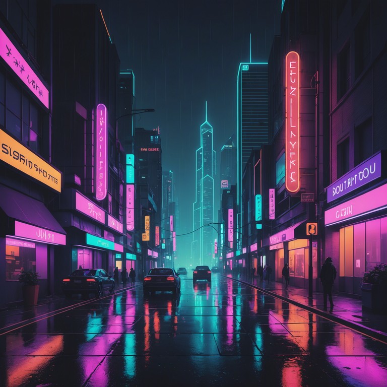 Imagine a gentle, ethereal sound echoing through a neon lit, rain soaked cityscape. This track seamlessly blends tranquility with the futuristic pulse of cyberpunk, merging soothing tones with ambient, electronic elements to create a peaceful escape in a high tech world.