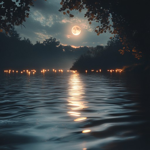 An ambient piece featuring flowing harp melodies that evoke the peacefulness of a moonlit river, inspiring calm and reflection.