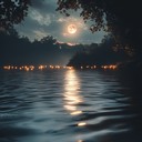 an instrumental capturing tranquility of moonlight over a gentle river