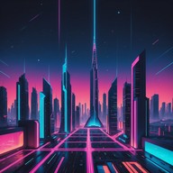 epic journey through retro futuristic landscapes