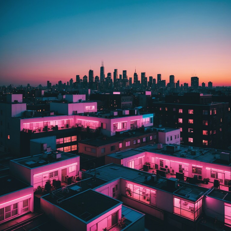 As the city sleeps, the neon lights whisper of hope and confidence, echoing through the bustling silence with a euphoric blend of driving beats and dreamy synthesizer melodies, crafting an ambient world where the night never ends.