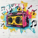 an upbeat mix of funk and hip hop for dancing.