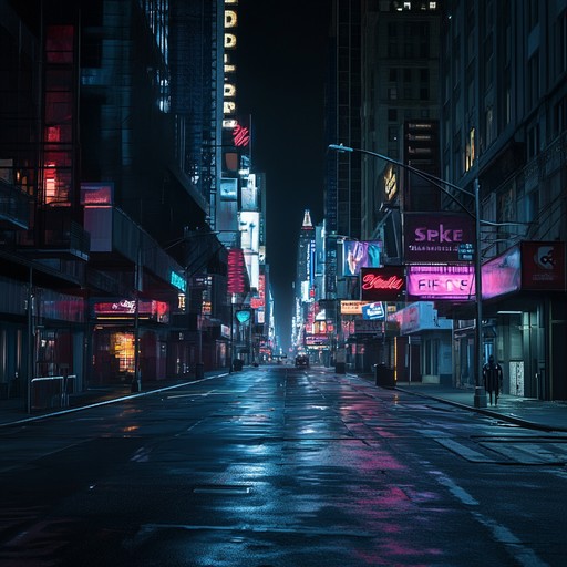 A soulful instrumental featuring lush synthesizers and atmospheric sounds that evoke the emotional turmoil of longing and the allure of neon lit nights in the urban landscape.