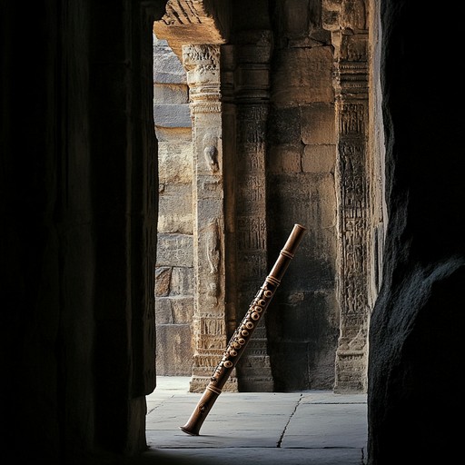 An evocative piece that transports the listener to ancient, mystical landscapes where the wind whispers secrets of the past through the echoing flute. A journey through time shaped by the haunting sounds of a single wind instrument, exploring the depth of historical wonder and mysticism.