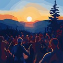 a bright bluegrass piece reflecting the beauty of dawn hills