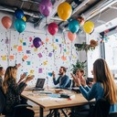 lively, upbeat melody perfect for workplace celebrations