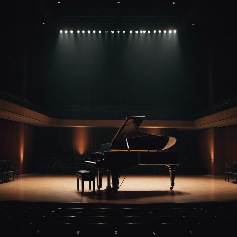 Imagine a grand, empty concert hall, where a single piano resonates with the deep, introspective harmonies of solitude. This piece is a reflection on isolation, crafted with touches of melancholy and hopeful undertones. The music captures the sound of silence surrounding the listener, offering a profound sense of introspective peace.