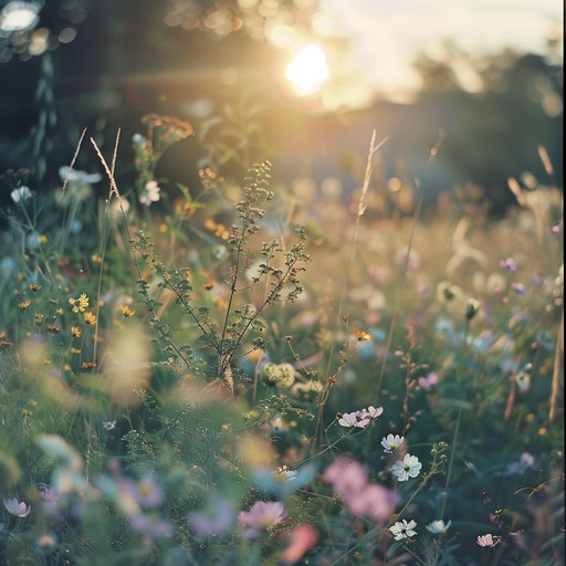 Transport yourself to a serene summer meadow with this relaxing folk journey. Gentle acoustic guitar and light percussive elements combine to create an atmosphere of peacefulness and warmth, reminiscent of sunny days and gentle breezes