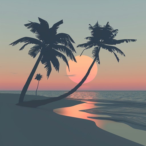 Experience a calm and happy summer evening at a tropical paradise as mellow beats and lush chords enhance the serene atmosphere, capturing the essence of relaxation