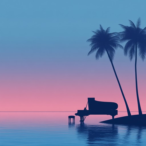 A mellow salsa composition with soothing piano melodies and gentle rhythms, evoking the tranquility of a serene sunset by the sea