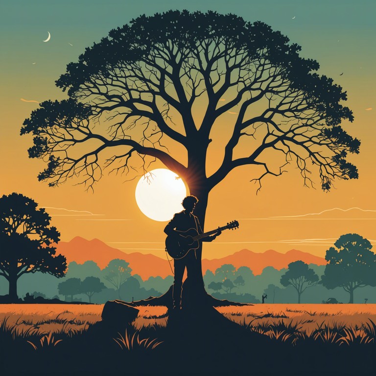 Taking inspiration from the traditional brazilian sertanejo style, this track focuses on the profound connection people feel with their origins and the natural world. It's crafted to resonate deeply, drawing listeners into a serene auditory space where the chords of a guitar fill the air, stirring feelings of peace and yearning for home.