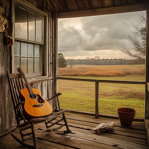 A mellow, guitar driven piece that paints a scene of serene summer evenings spent on a porch. Each strum resonates with the calmness of rural life, surrounded by nature's chorus.