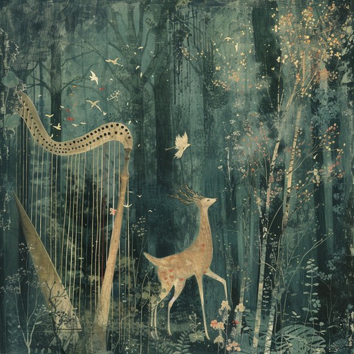 A delicate and sophisticated harp tune that evokes the enchantment of a magical forest. Perfect for children's stories and quiet playtime, this melody fosters imagination and a sense of wonder, captivating young listeners with its whimsy and charm.