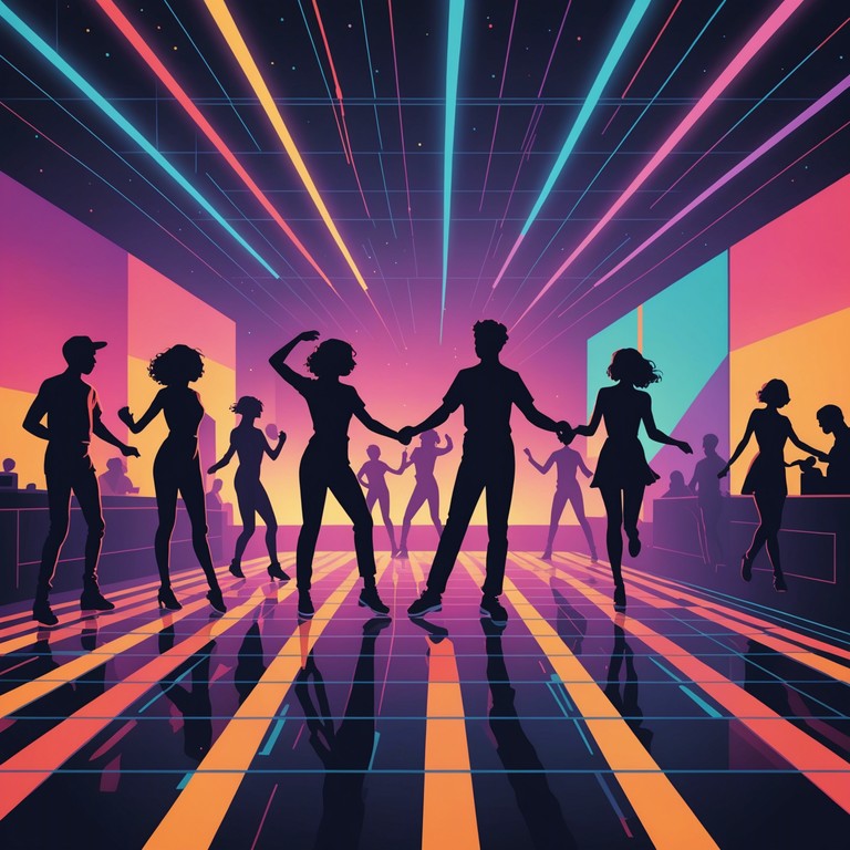 Capturing the essence of vibrant nightlife and energetic dance floors with the blend of rock's edginess and the pulse of modern dance music; ideal for enlivening any party or late night event.