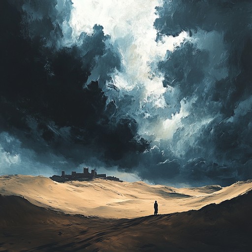 This instrumental piece captures the anxious spirit of wandering through vast desert landscapes, where haunting ethnic melodies intertwine with restless rhythms, invoking a sense of unease and anticipation.