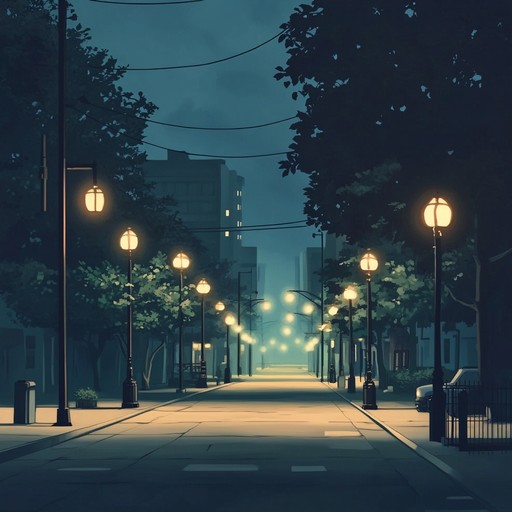 An instrumental uk garage track that blends serene melodies with gentle beats, capturing the peaceful ambiance of a quiet city night. Soft synths and subtle percussion create a soothing soundscape perfect for relaxation.