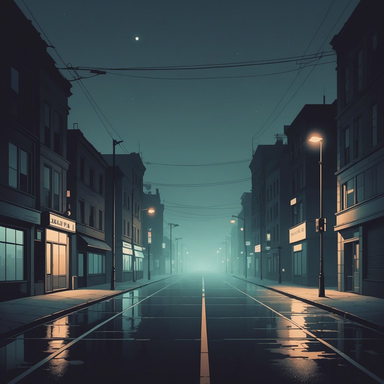 This track embodies the essence of a late night wander through mist covered streets, with unsettling melodies that lurk around each turn. Perfect for setting a suspenseful atmosphere, the song intertwines minimalistic but sharp tones to evoke an enduring sense of mystery and tension.